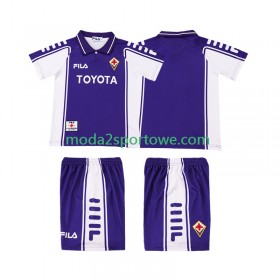 Koszulka ACF Fiorentina 1999 2000 Retro Dziecięcy Domowe Stroje Piłkarskie Krótki Rękaw